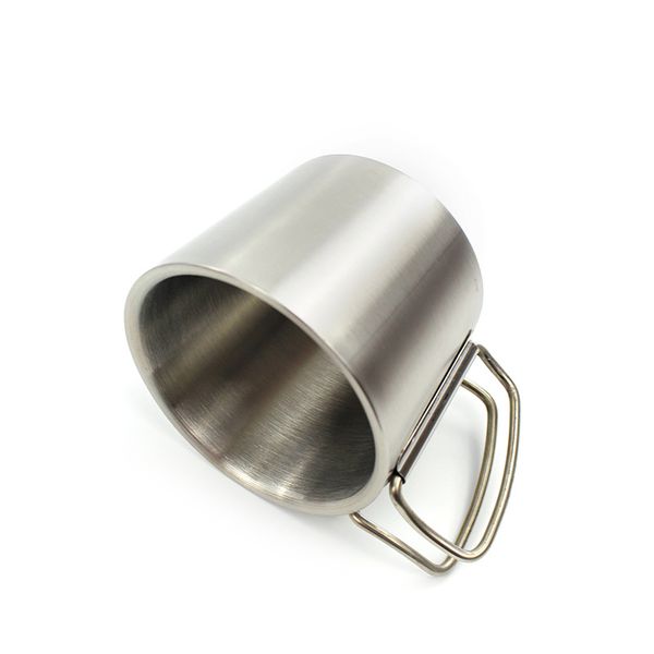 

350ml 12oz stainless steel tumblers double wall layer coffee mug with collapsible handle wine glasses beer water cup customizable dbc vf1498