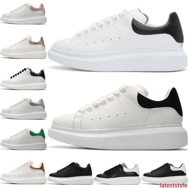 

designer shoes genuine leather sneaker luxury mens women fashion white black suede leather platform shoes casual shoes 36-44