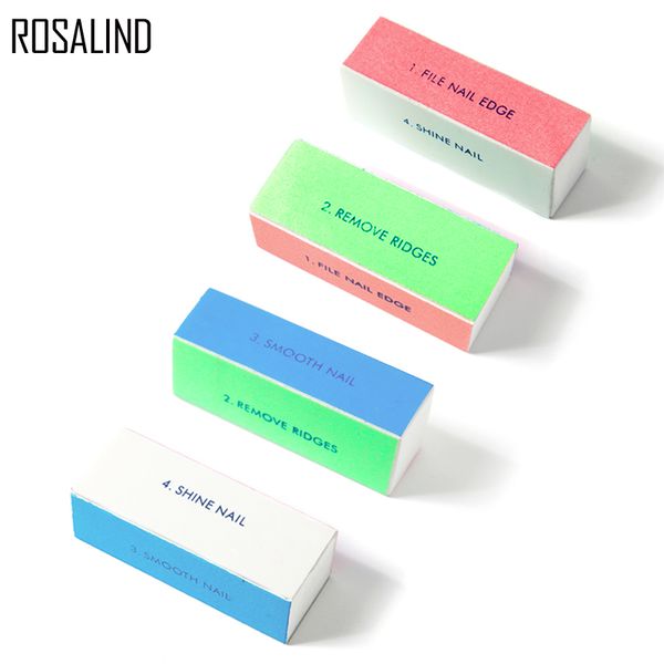 

rosalind 1pcs nail file buffer tool for manicure buffer file polish 4 sides use nail tools remover sponge gel varnish