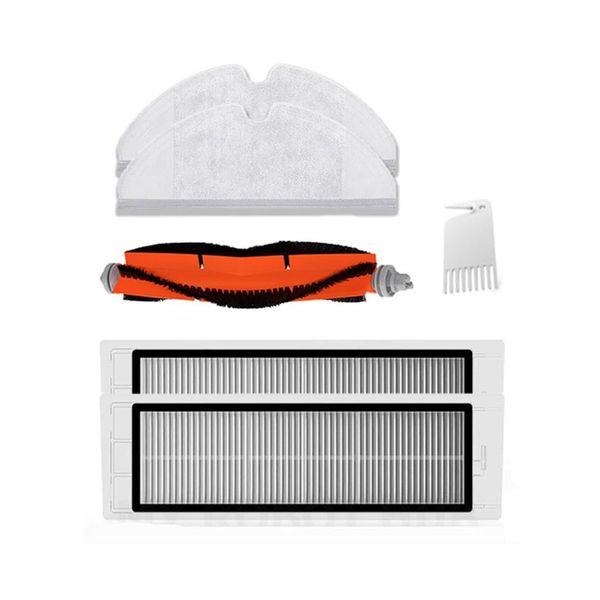 

2pcs filter net + main brush + 2pcs mop cloths suitable for roborock robot vacuum cleaner spare parts kits