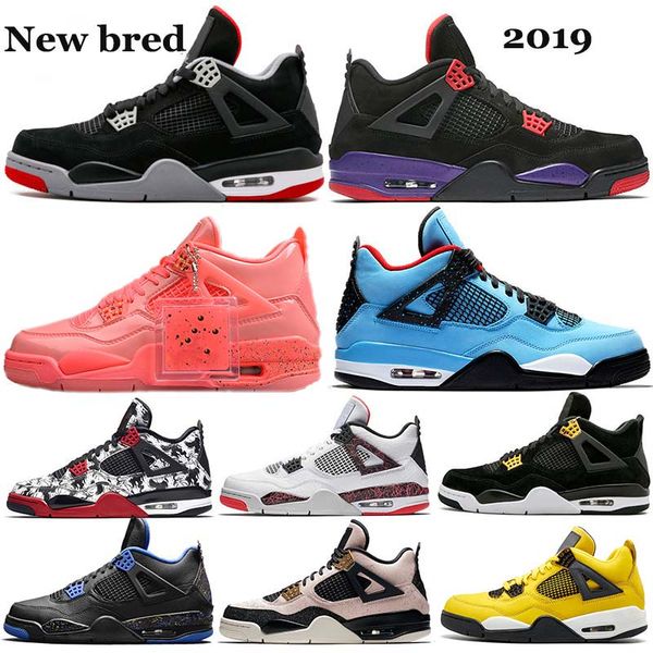 

2019 new arrival bred 4 raptors drake travis scott 4s iv mens shoes fiba lightning what the royalty wings womens sneakers 5-13 zh07