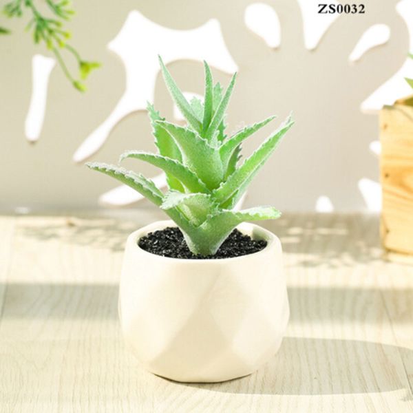 

diy mini green fake potted plant succulents artificial garden office home decor