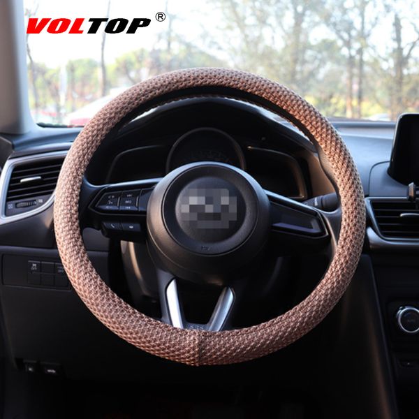 

volsummer ice silk mesh steering wheel cover accessories colorful car ornaments universal 36-38cm breathable non-slip