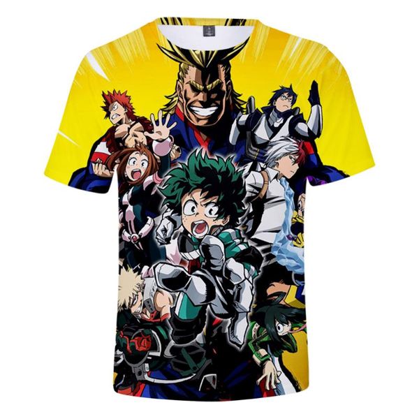 

new my hero academia 3d тенниска мужчины / женщины / дети новая мода my hero academia 4 one's юстиции 3d майки ребенка случайные вершины, White;black
