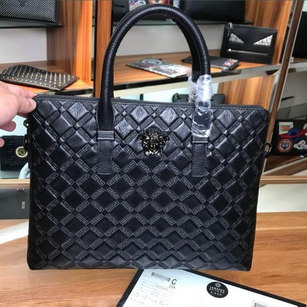 

new handbag business horizontal business bag single-shoulder cross body pu leather briefcase blue horizontal version 39*30*5.5