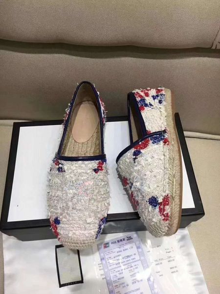 

2020 women espadriles designer womens summer spring loafers girls flats casual shoes luxury fabric canvas shoe have big size, Black