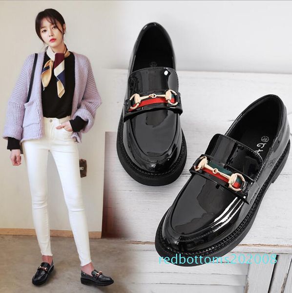 

2017 autumn single shoes low-heeled pointed toe female shoes flat shallow mouth low-casual women oxfords big size r08, Black