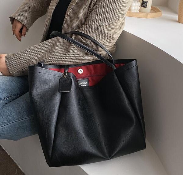 

роскошные женщины негабаритные сумки дизайнер леди большой емкости одного плеча мешок классический plain большие сумки высокого качества сум