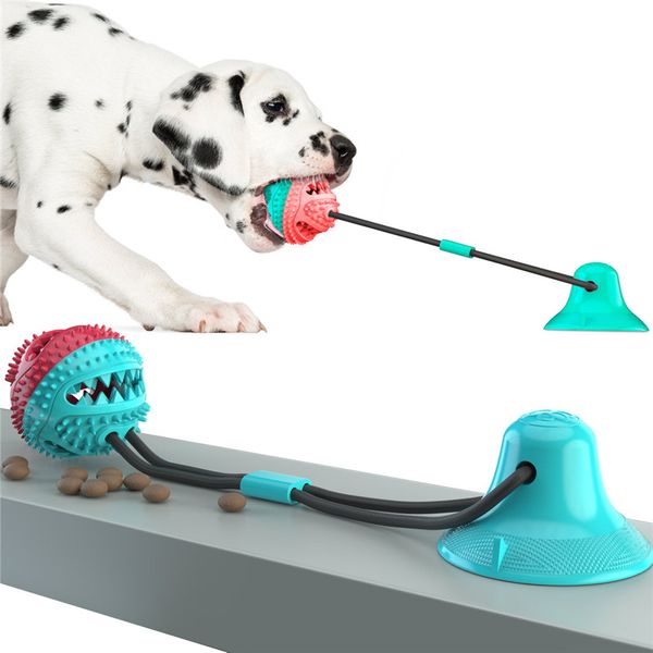 

многофункциональный веревки собака игрушки домашнее животное игрушки молярная укус самостоятельно играть резиновый мяч игрушки с присоской с