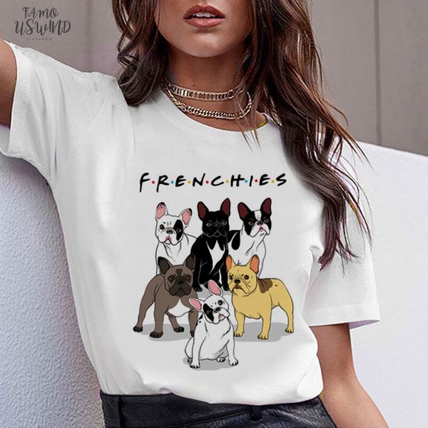 

dachshund pug teckel funny t shirt women harajuku cute french bulldog frances t shirt german shepherd tshirt female, White