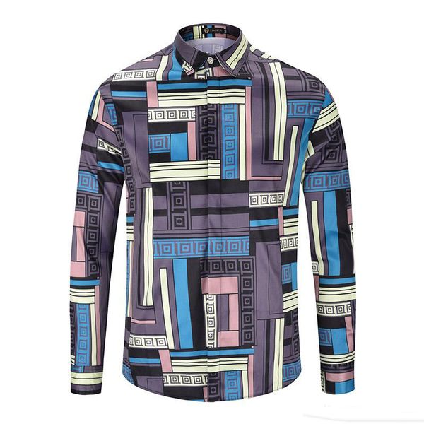 

mens versace мода осень и зима с длинными рукавами повседневная рубашка мужская печатных платье рубашка цвет печатных тонкий красота dussa ш, White;black