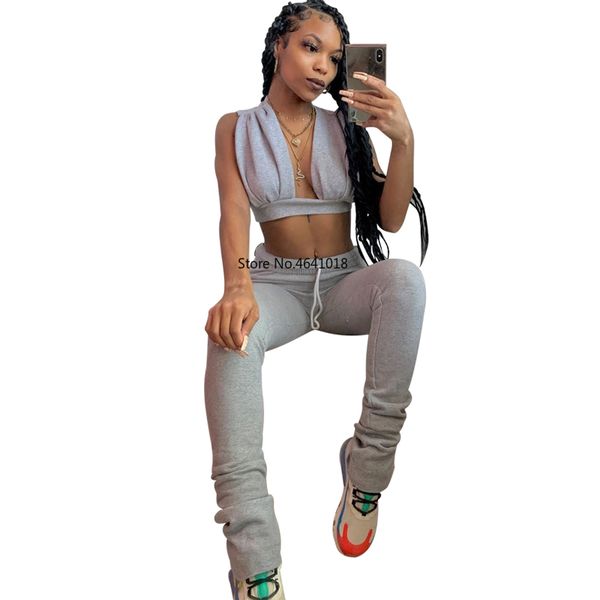 

two piece dress 2021 women sets summer tracksuits fitness v-neck crop +pants suit set night club party outfits 2 pcs street, White