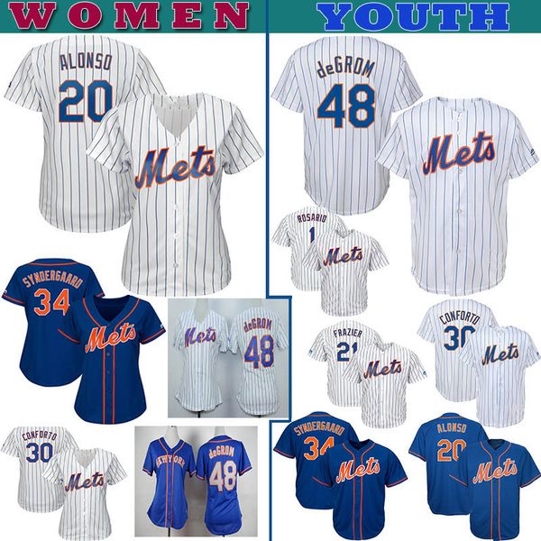

Ny met women youth knit jer ey pete alon o jacob degrom noah yndergaard michael conforto amed ro ario ba eball jer ey cu tom jer ey, Blue;black