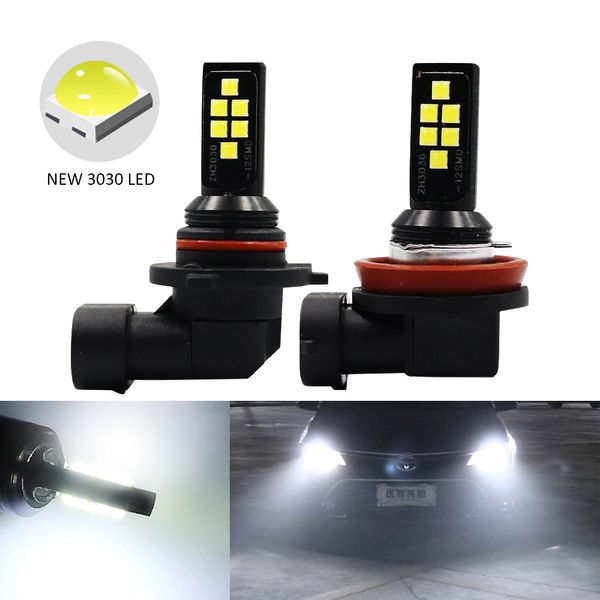 

h11 h8 led fog lights 3030 led h1 h3 881 hb4 9006 hb3 9005 car driving running lamp drl auto fog lamp bulb white yellow red