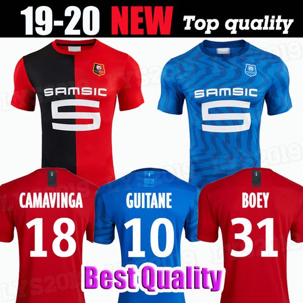 

19-20 ренн camavinga maillots де ножные 2019 2020 rennes grenier 7 сарры 11 ньянг 14 bourigeaud 21 andre 23 hunou футбола рубашки, Black;yellow