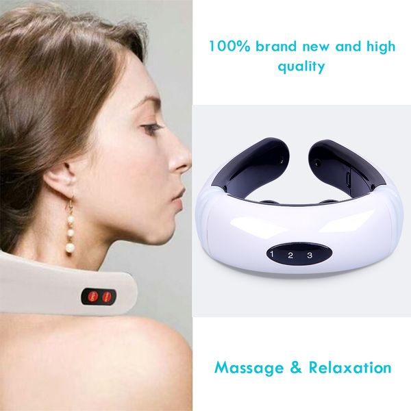 

electric pulse back and neck massager far infrared pain relief tool health care relaxation multifunctional physiotherapy