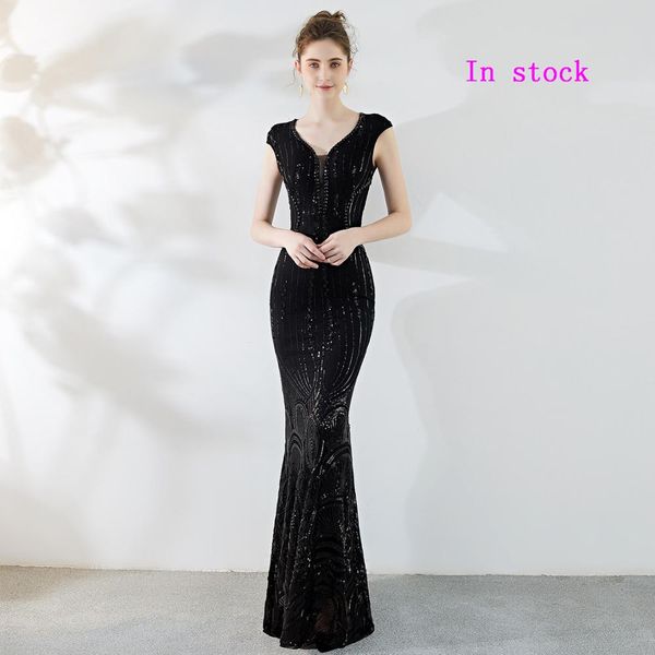 

v-neck sleeveless sequined burgundy long party gowns vestidos, White;black