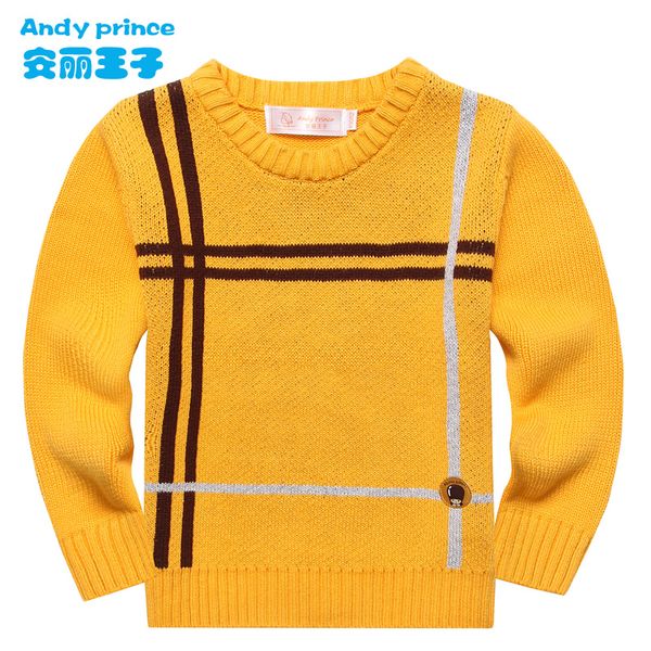 

new fashion children's autumn and winter clothing child o-neck sweater kids 100% cotton warm knitted basic shirt for baby boys, Blue