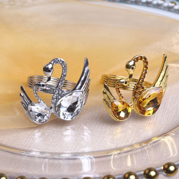 

swan napkin ring gold silver napkin ring alloy wed napkin ring holder table decoration