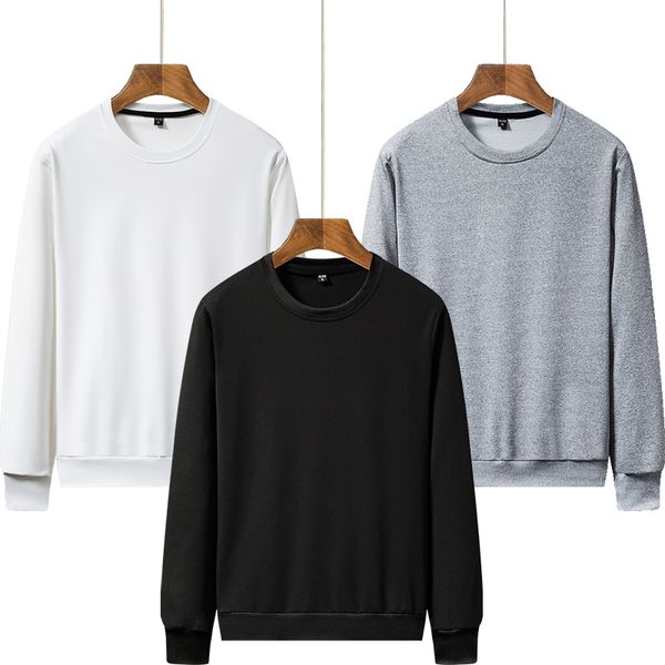 

рубашку с длинными рукавами мужской «основной цвет пустой» вокруг шеи 95% полиэфирных волокон и 5% спандекс свитер куртка мужская мода дамы, Black