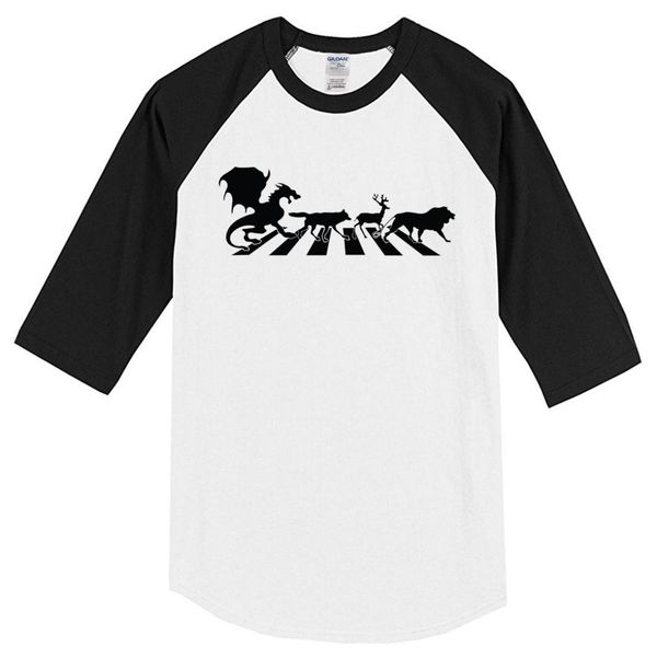 

print parodie t-shirt 2019 summer 100% cotton men's t-shirts casual raglan t shirt men brand clothing, White;black