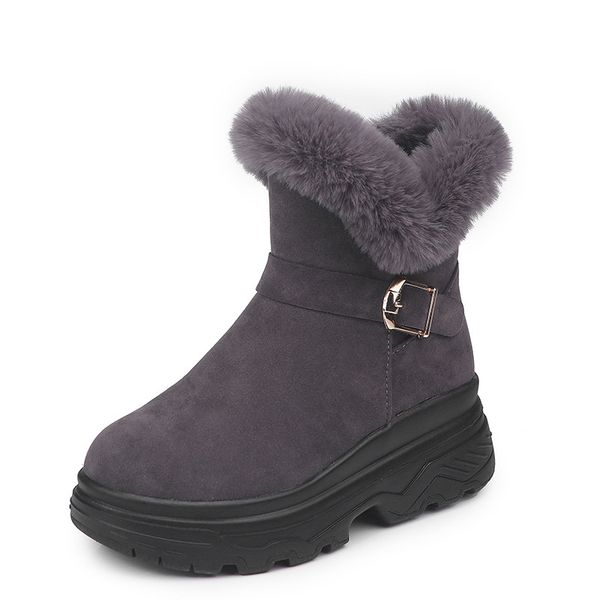 

thick sole snowboots winter shoes women black platform boots women warm side zipper buckle ankle boot women's snow boots