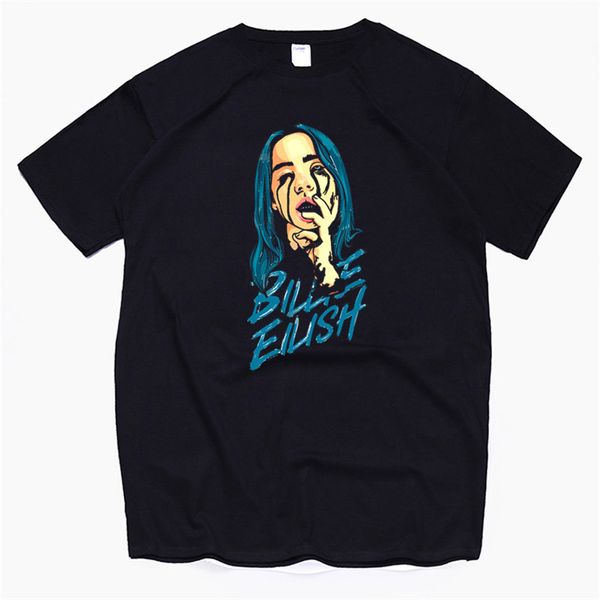 

billie eilish билли эйлиш уличная футболка мужская футболка хлопок быть мягкой футболка homme мода певица harajuku рубашка мужчины, White;black