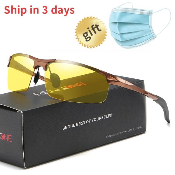 

hd night vision glasses for driving aluminum yellow polarized night glasses for bike men sports goggles 5933, White;black