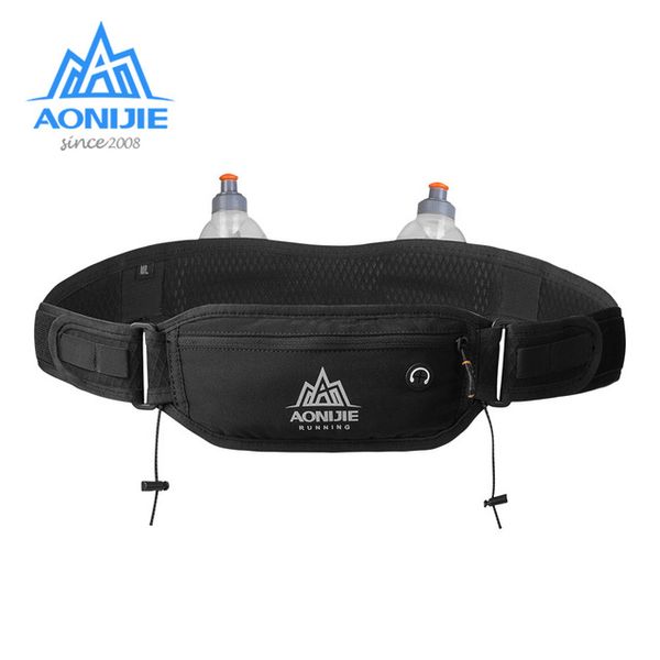 

aonijie marathon jogging cycling running hydration belt waist bag pouch fanny pack phone holder with 2 170ml water bottles