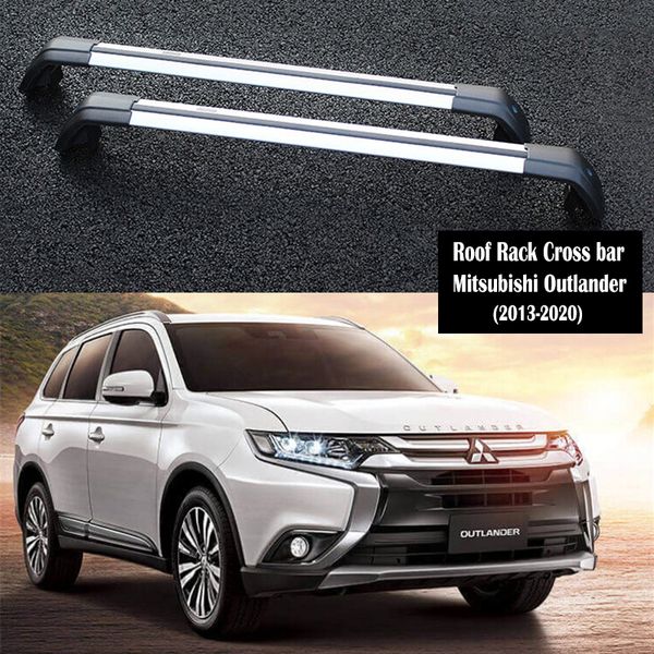 

aluminum alloy roof rack for mitsubishi outlander 2013-2020 rails bar luggage carrier bars cross bar racks rail boxes