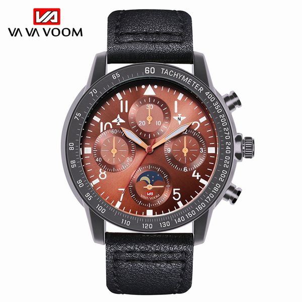 

sale men watches quartz creative unique small dial design male wrist watches pilot sports fashion trend reloj hombre 2019, Slivery;brown