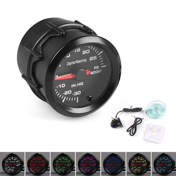 

dynoracing 2" 52mm 7 colors -1-2 bar turbo boost gauge with high speed stepper motor boost sensor car meter bx101487