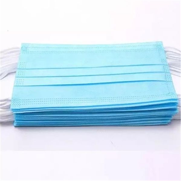 

dhl face3 layers mask blue 3 ply mouth er masks earloop pp non woven fabric 24h ship in stock p077
