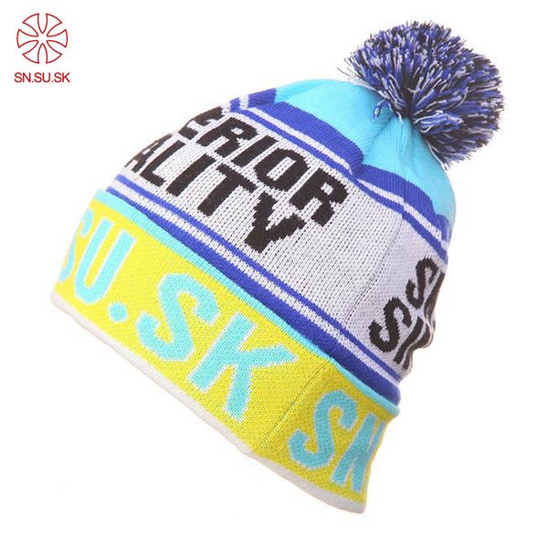 

sn.su.sk autumn winter skating men's hats thicken ski hat 2019 men knitted warm cap hip hop bonnet beanies for men women