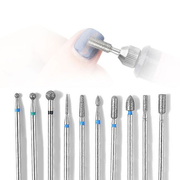 

10 pcs nail polishing mill head alloy brushes ball manicure grinding machine rotary burr pedicure tools