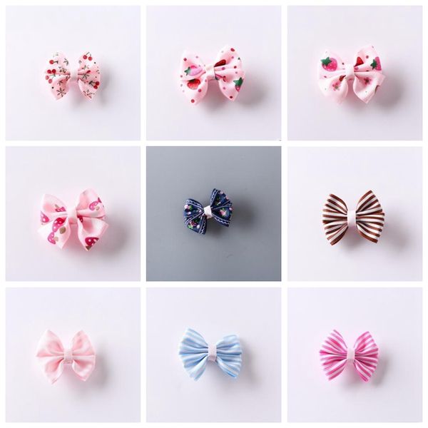 9 Styles Bow Striped Strawberry Cherry Cute Fashion Little Girl