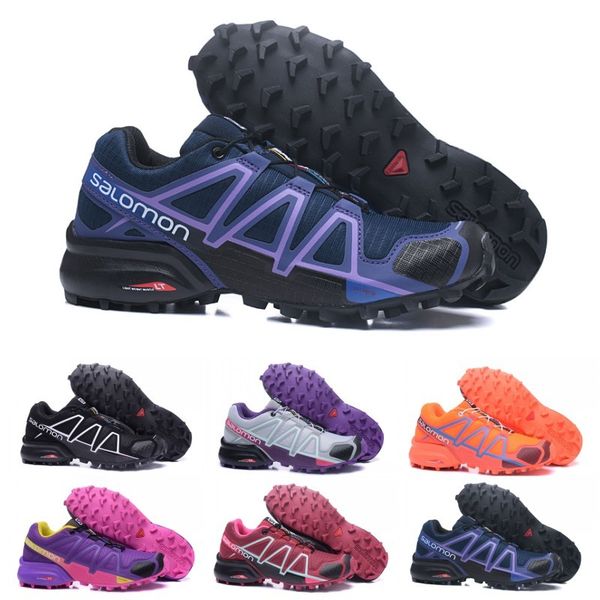 

Salomon Speedcross 4 IV CS Trail Running Shoes for man Women Purple Pink Speed Cross Outdoor mens Hiking Athletic Sports Sneakers 36-46