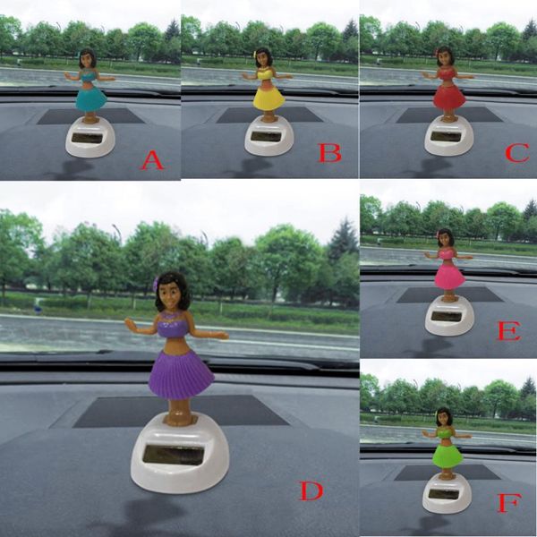 

carprie 10*6cm hawaii girl car solar powered dancing girl swinging animated bobble dancer car for halloween and christmas gift