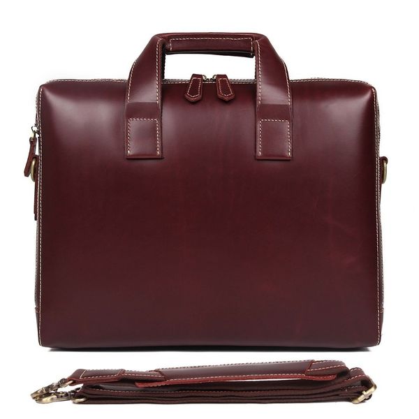 

men's briefcase cow leather satchel bags for men business fashion messenger bag lapbag for man