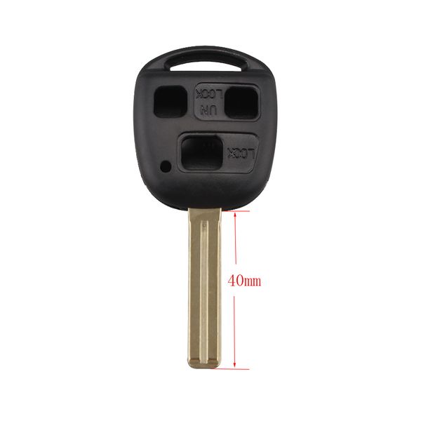 

3 Button Uncut Blade TOY48 Remote Key Shell For LEX ES300 GS300 GS430 GX470 LS200 LS300 LS400 RX300 Key Case