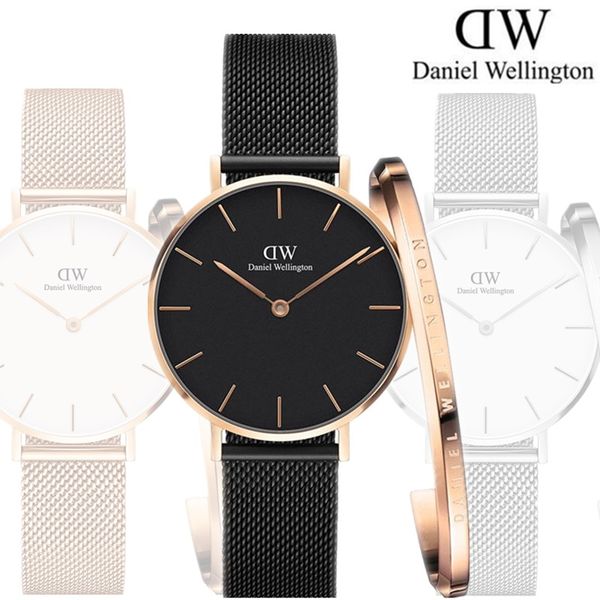 

Новый CLASSIC PETITE ASHFIELD Luxury Daniel Wellington Часы DW 32 ММ Кварцевые Часы И Браслет Из Нержавеющ