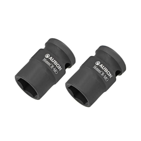 

uxcell 2 pcs 1/2-inch drive by 16mm shallow impact socket, cr-mo, 6-point, metric
