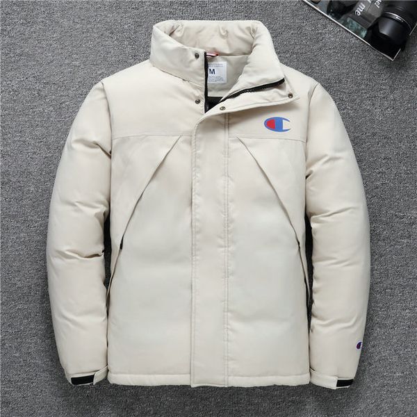 

champions mens luxury down jacket fashion down jacket new rest comfortable winter jackets loose large size classic down jacket, Black