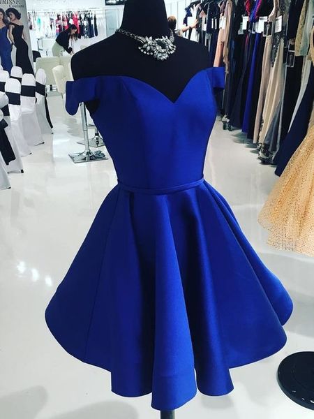 

off the shoulder dark red homecoming party dresses with corset back knee length royal blue semi formal occasion dresses, Blue;pink