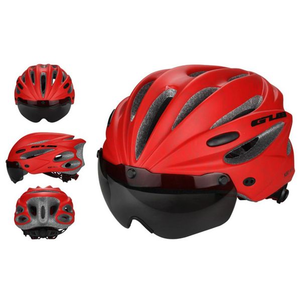 

with windproof glasses bicycle helmet bicycle sports helmet magnetic goggles