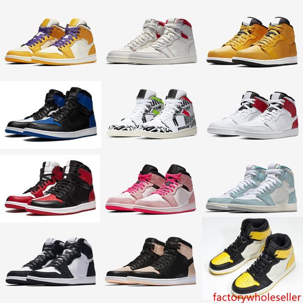 

new man jumpman 1 z mist a panda cactus jack crimson dyed turbo green chicago gym red taxi basketball shoes sneakers size 36-46