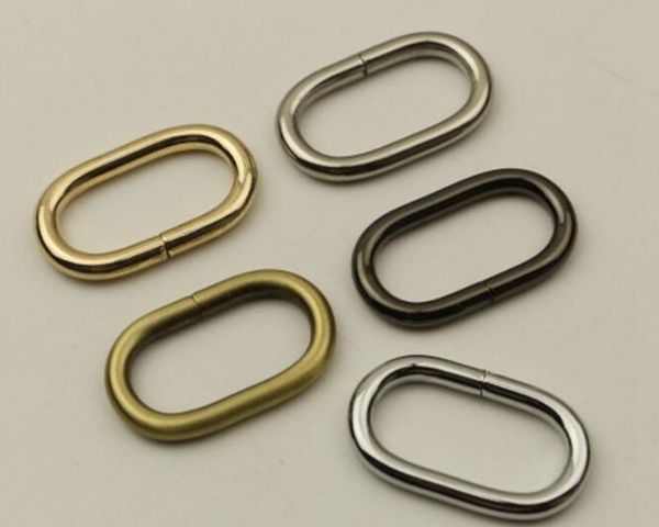 

50 pcs/lot) bags handbags hardware accessories tote bag shoulder strap link belt buckle inner diameter 32mm round ring, Black