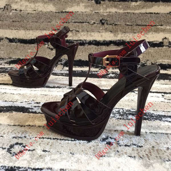 

2018 leather women stud sandals slingback pumps ladies high heels 13.5cm and .5cm fashion rivets shoes banquet shoes 35-41, Black