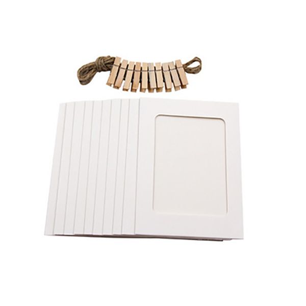 

10pcs diy p frame wooden clip paper picture holder wall decoration for wedding graduation party p booth props