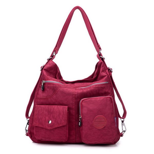 

women double shoulder bags waterproof nylon lady sling shoulder messenger bag female totes multi-pocket for women handbags